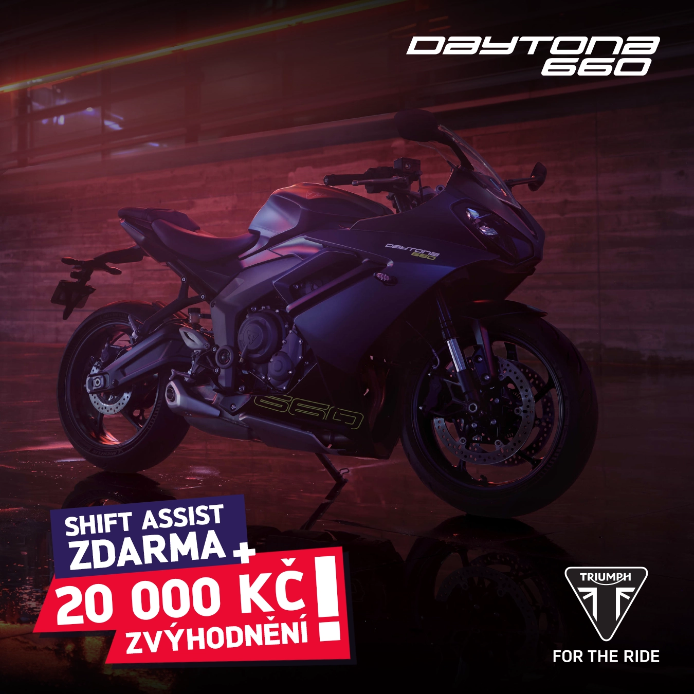 TRIUMPH DAYTONA 660 SE SHIFT ASSISTEM ZDARMA A ZVÝHODNĚNÍM 20 000 KČ!